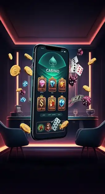 Interface utilisateur de Betify Casino présentant un écran d'accueil dynamique avec des bonus et des machines à sous populaires, visible sur un smartphone.
